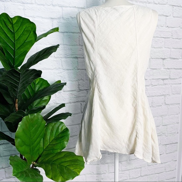 LAFAYETTE 148 lagenlook 100% linen asymmetric top - Picture 2 of 5